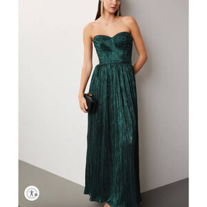 Dress the Population Green Strapless Maxi Dress